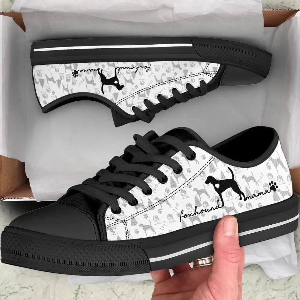 American Foxhound Low Top Shoes, Animal Print Canvas Shoes, Print On Canvas Shoes