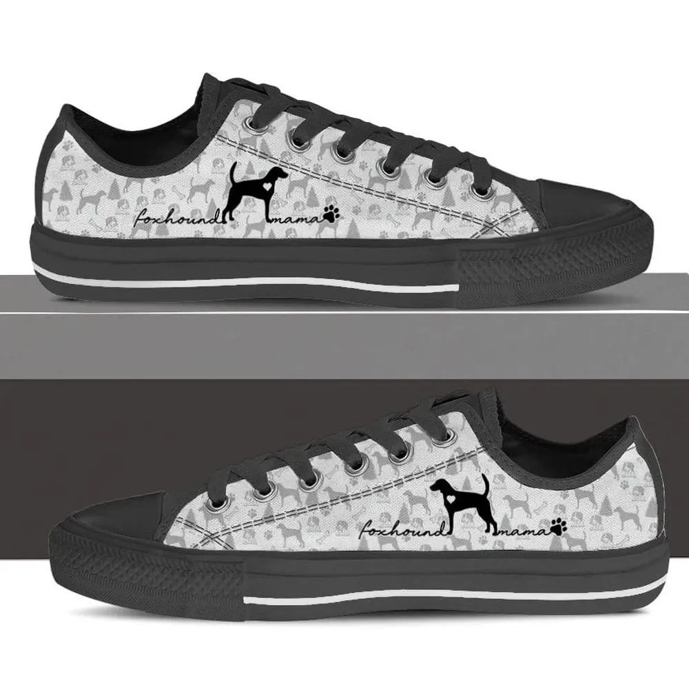 American Foxhound Low Top Shoes, Animal Print Canvas Shoes, Print On Canvas Shoes