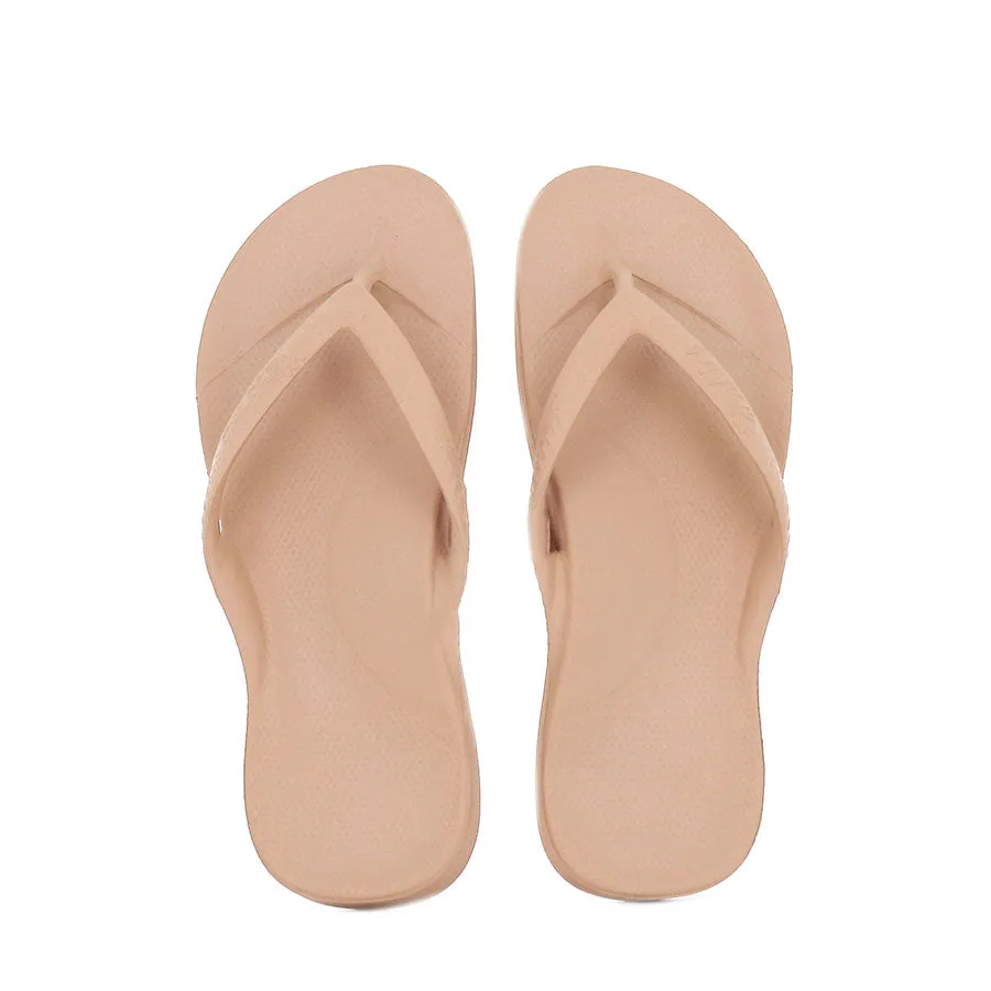 ARCH SUPPORT THONGS - TAN