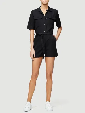 Belted Short Jumpsuit -- Noir