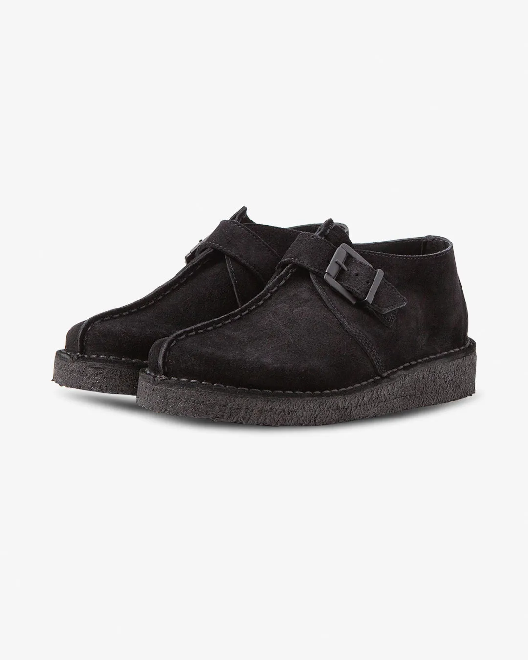 Clarks Originals Trek Buckle Black Suede