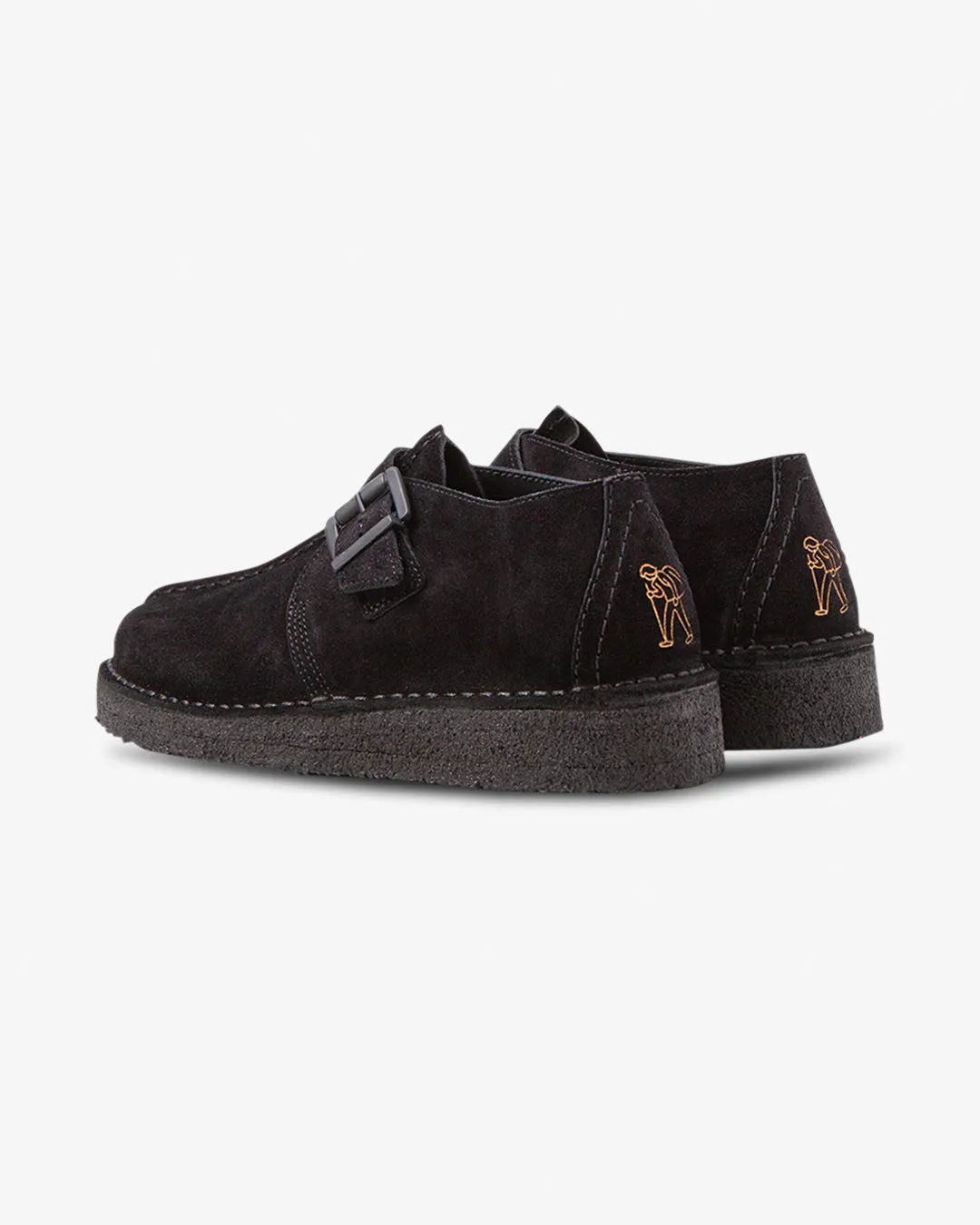 Clarks Originals Trek Buckle Black Suede