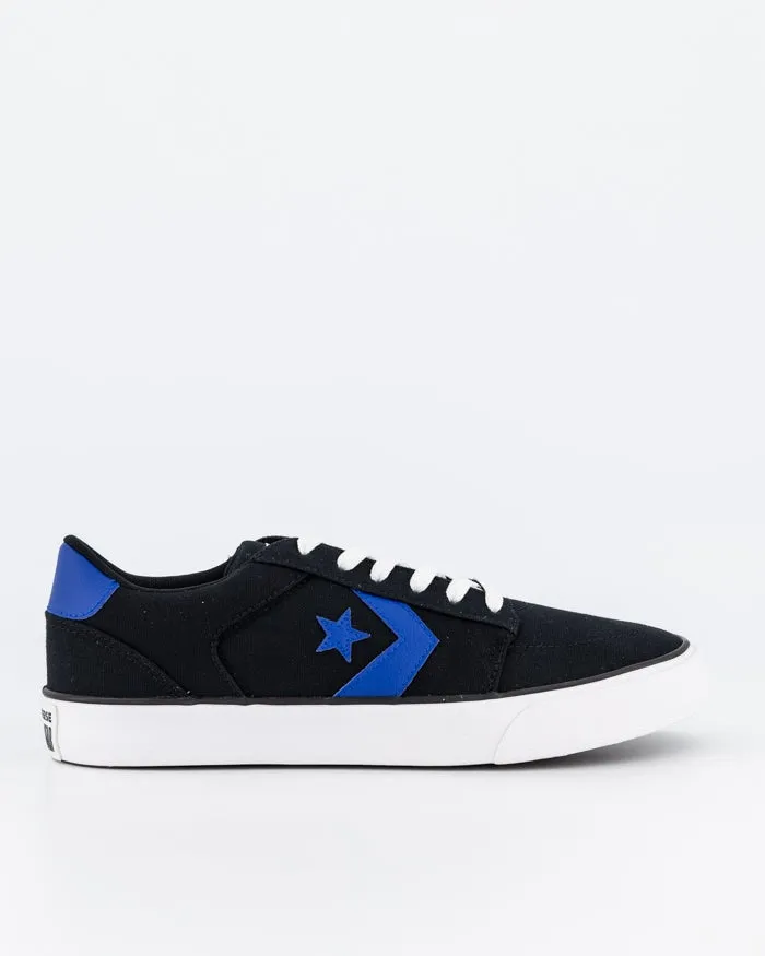 CONVERSE UNISEX BELMONT LOW BLACK/WHITE/BLUE SNEAKER SHOE