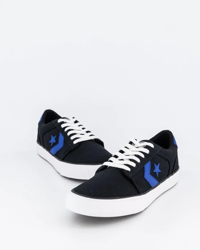 CONVERSE UNISEX BELMONT LOW BLACK/WHITE/BLUE SNEAKER SHOE