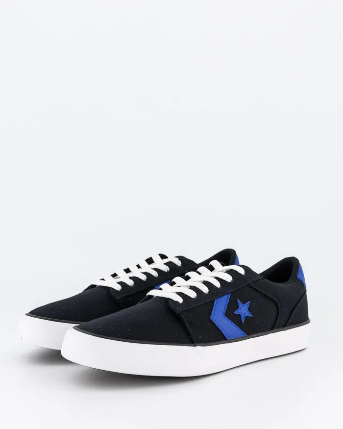 CONVERSE UNISEX BELMONT LOW BLACK/WHITE/BLUE SNEAKER SHOE