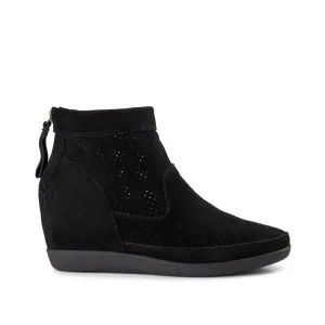 Emmy Suede Wedge - BLACK / BLACK