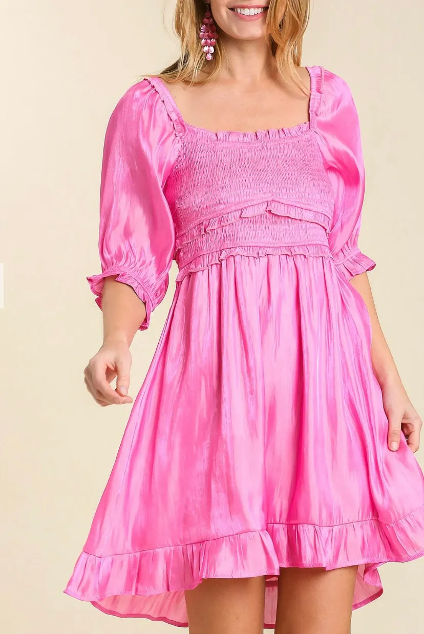 Esme Pink Smocked Dress