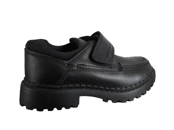 F&F Black Sturdy Boys School Shoes