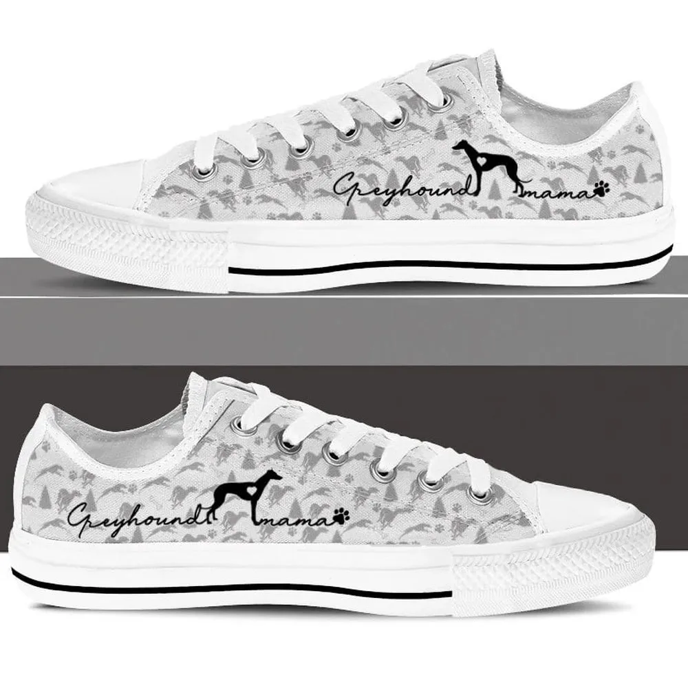 Greyhound Low Top Shoes, Dog Printed Shoes, Canvas Shoes For Men, Women