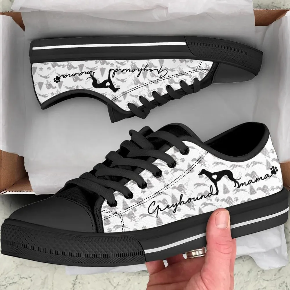 Greyhound Low Top Shoes, Dog Printed Shoes, Canvas Shoes For Men, Women