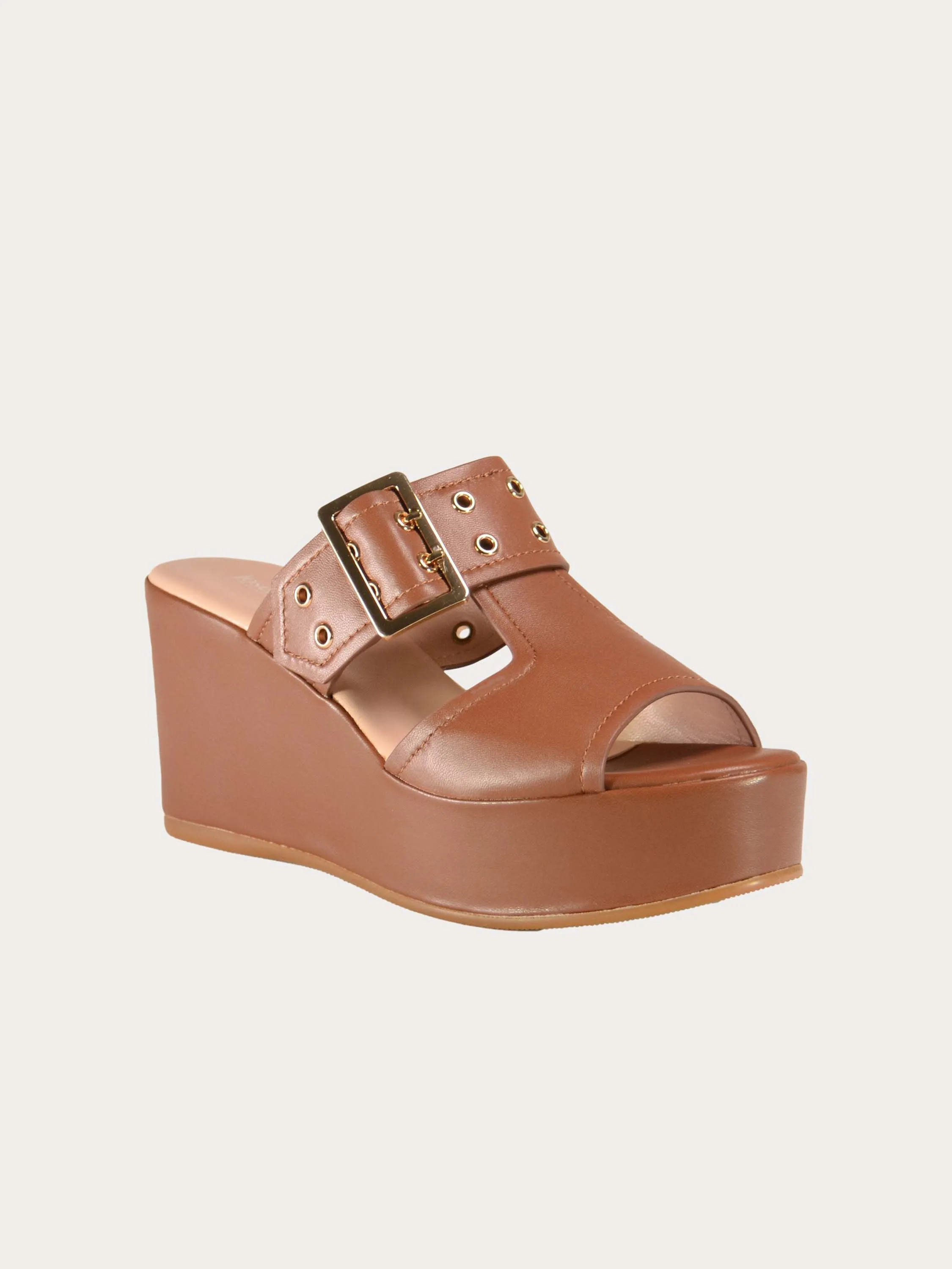 Josef Seibel Buckle Strap Leather Wedges