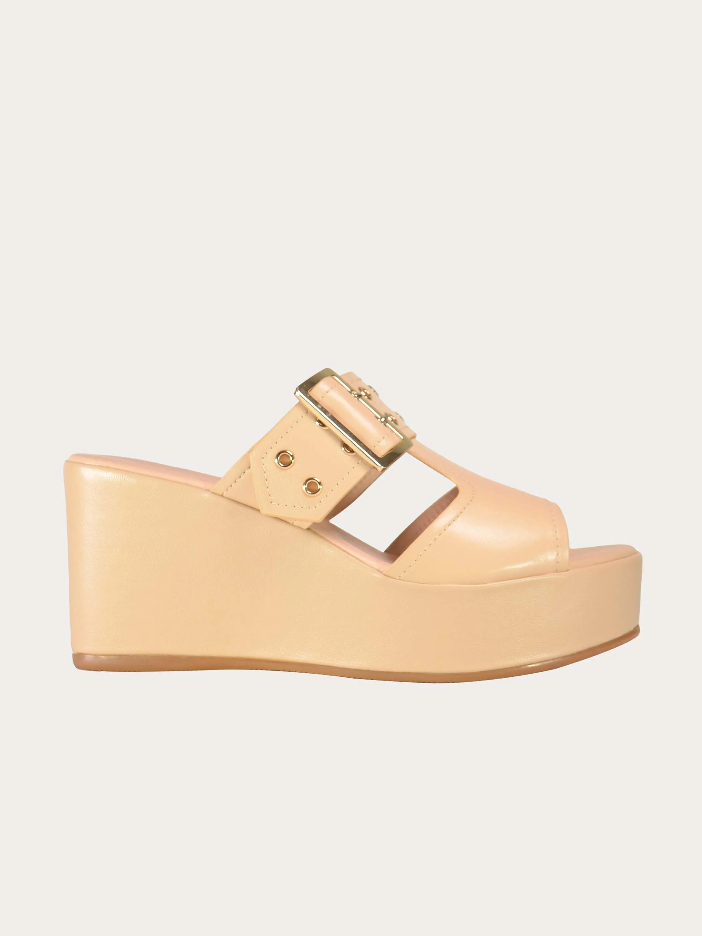 Josef Seibel Buckle Strap Leather Wedges