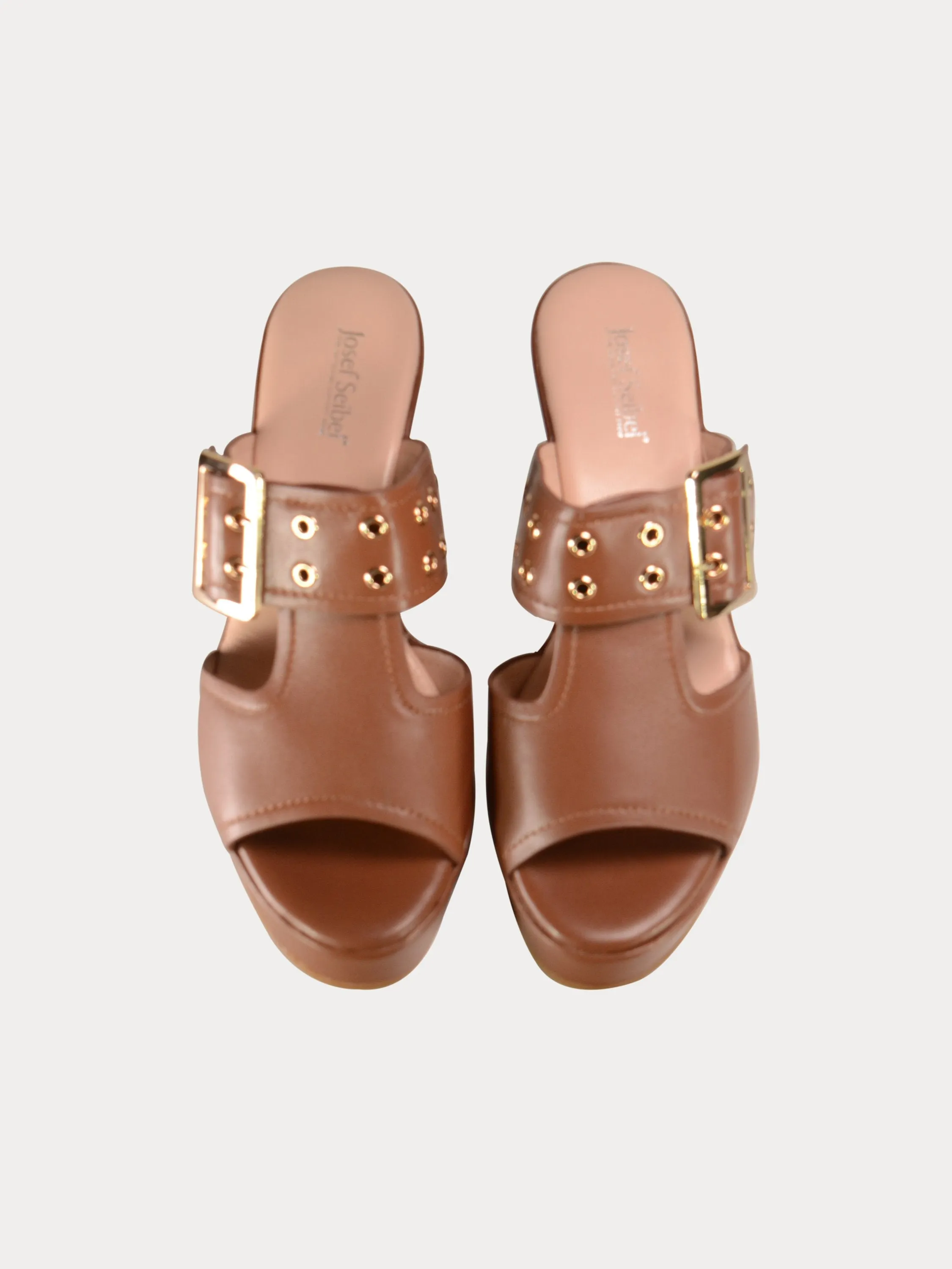 Josef Seibel Buckle Strap Leather Wedges