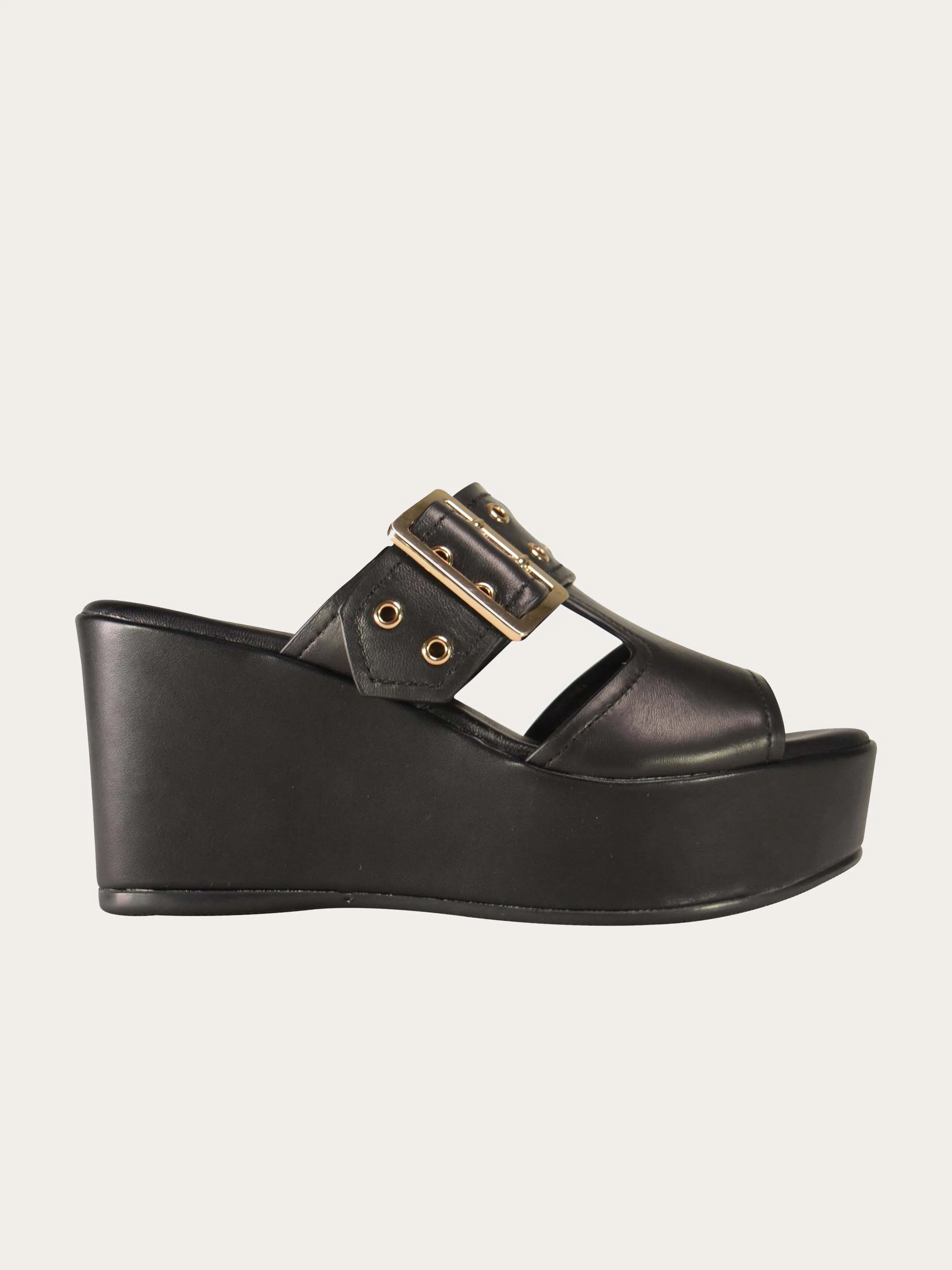 Josef Seibel Buckle Strap Leather Wedges