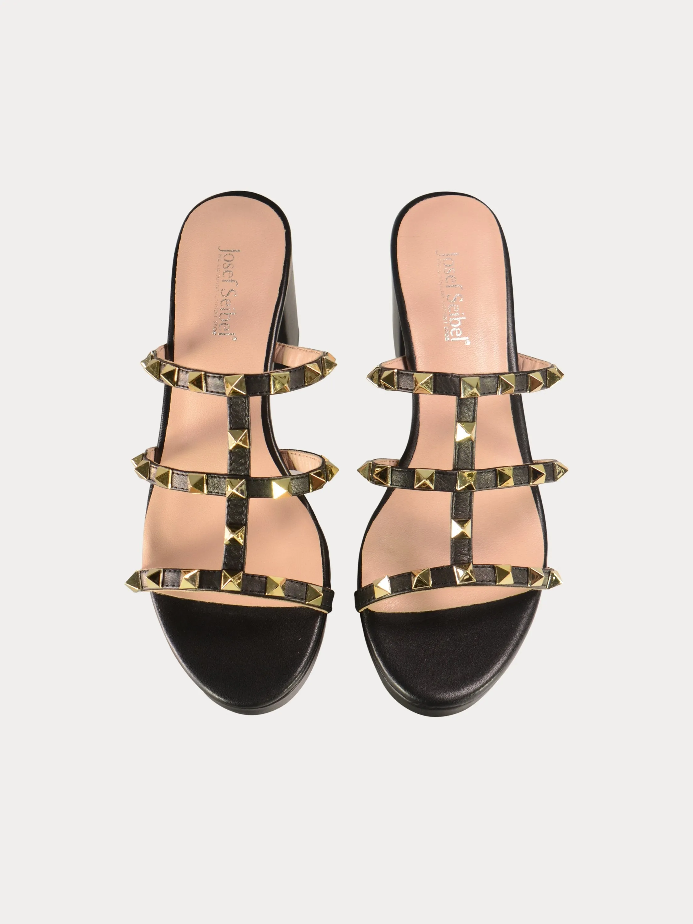 Josef Seibel Gold Studded Heel Sandals