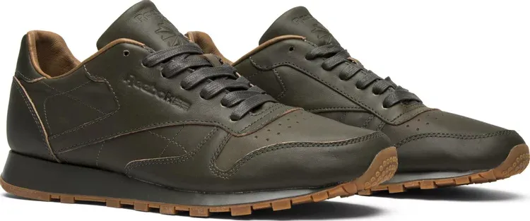 Kendrick lamar x classic leather lux 'olive' Reebok sneakers, green