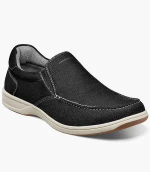 Lakeside Canvas Moc Toe Slip On in Black by Florsheim