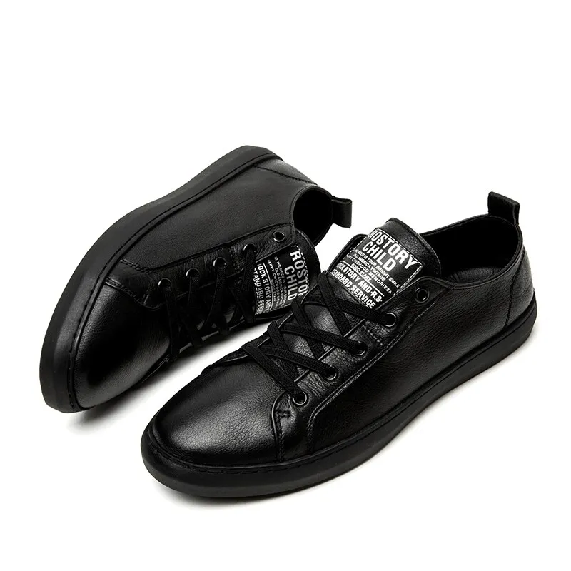 Luxury Genuine Leather Walking Male Shoes / Casual Breathable Shoes - SF0968