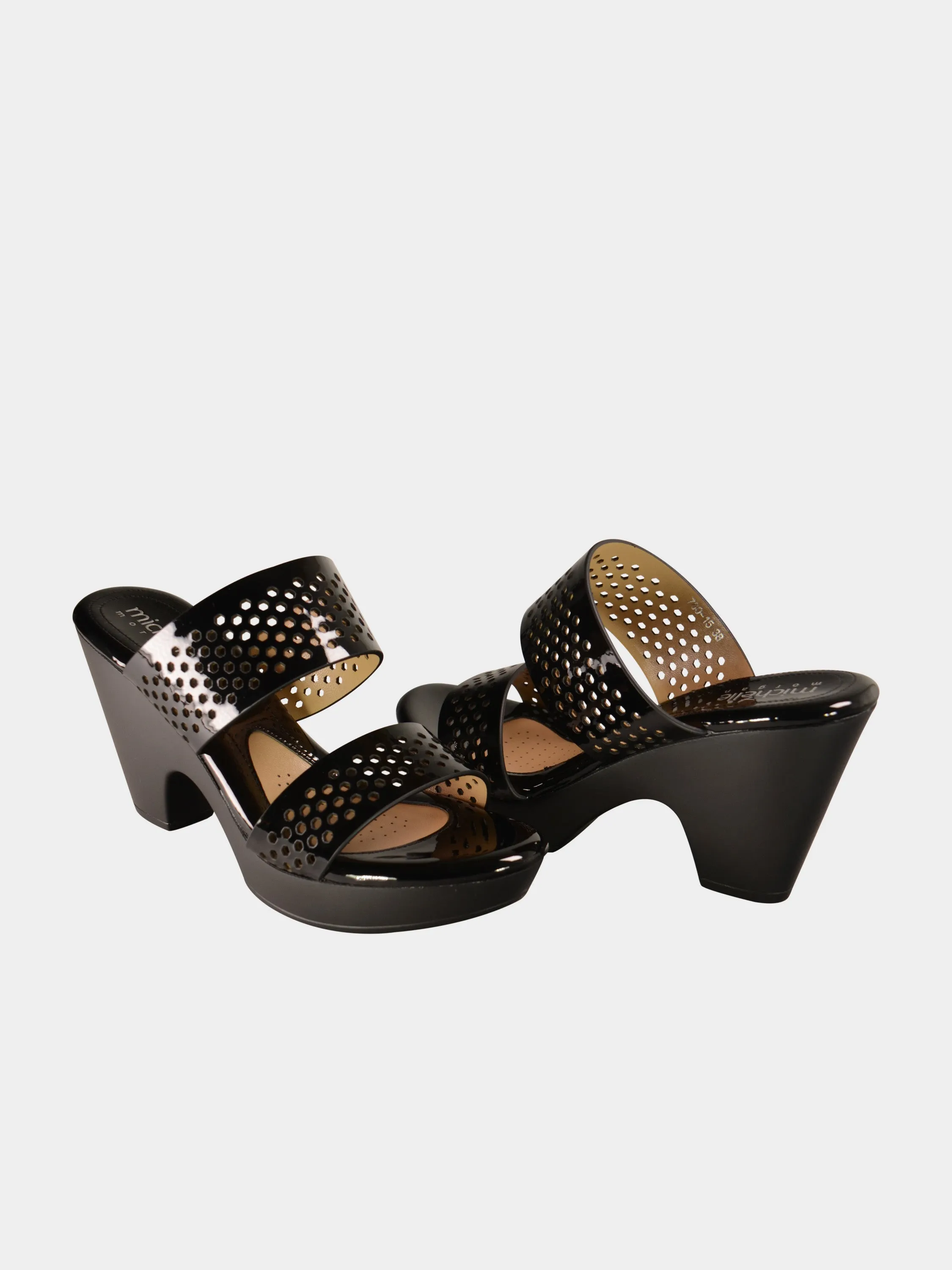 Michelle Morgan 780-15 Block Heel Dot Sandals