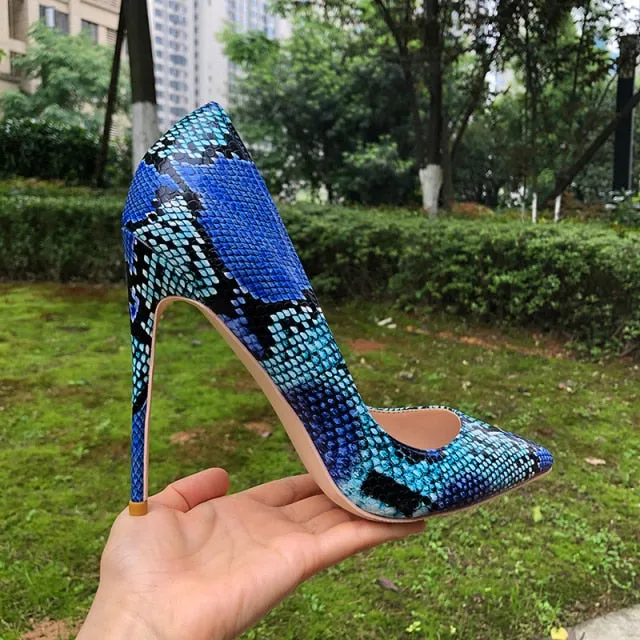 Python Chic Pointed Toe Stiletto Pumps