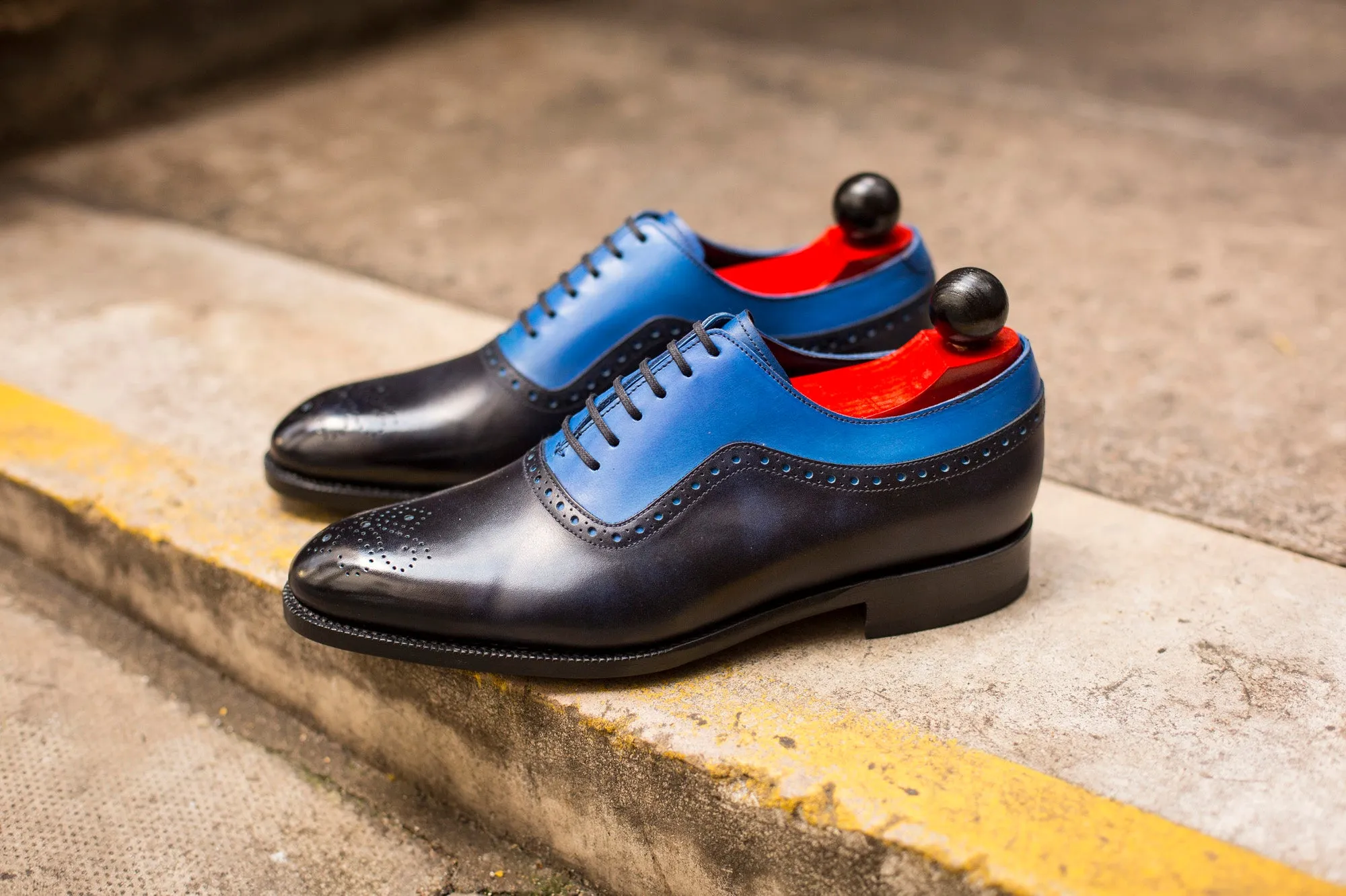 Roosevelt - MTO - Navy Museum Calf / Sky Blue Calf - NGT Last - Single Leather Sole