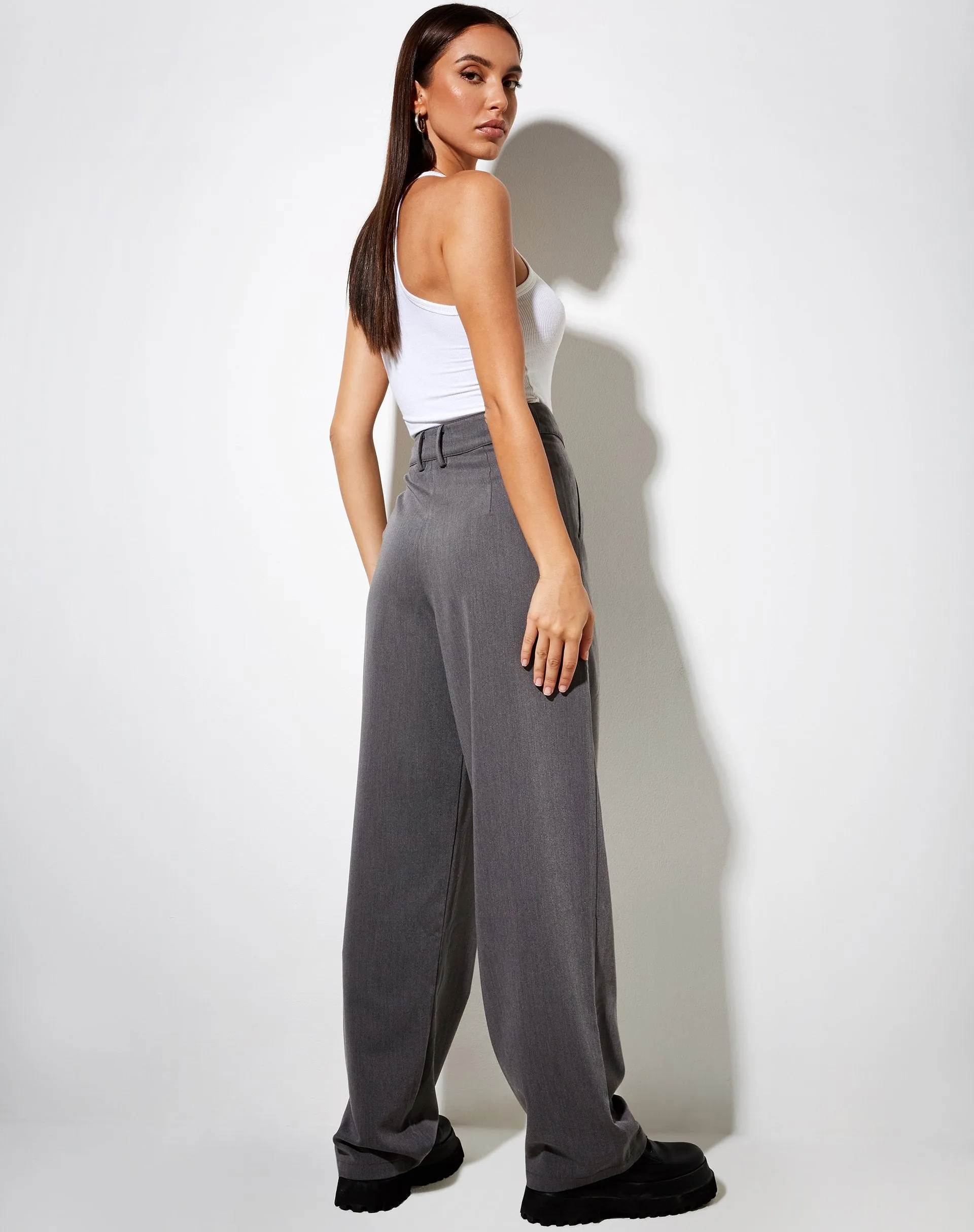 Sakila Trouser in Tailoring Charcoal