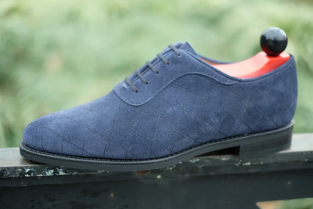 Spokane - MTO - Quilted Navy Suede - TMG Last - City Rubber Sole